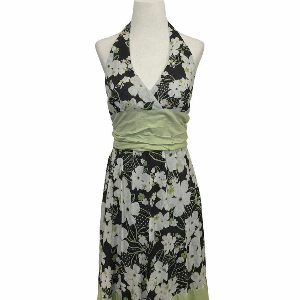 Y2k floral halter dress